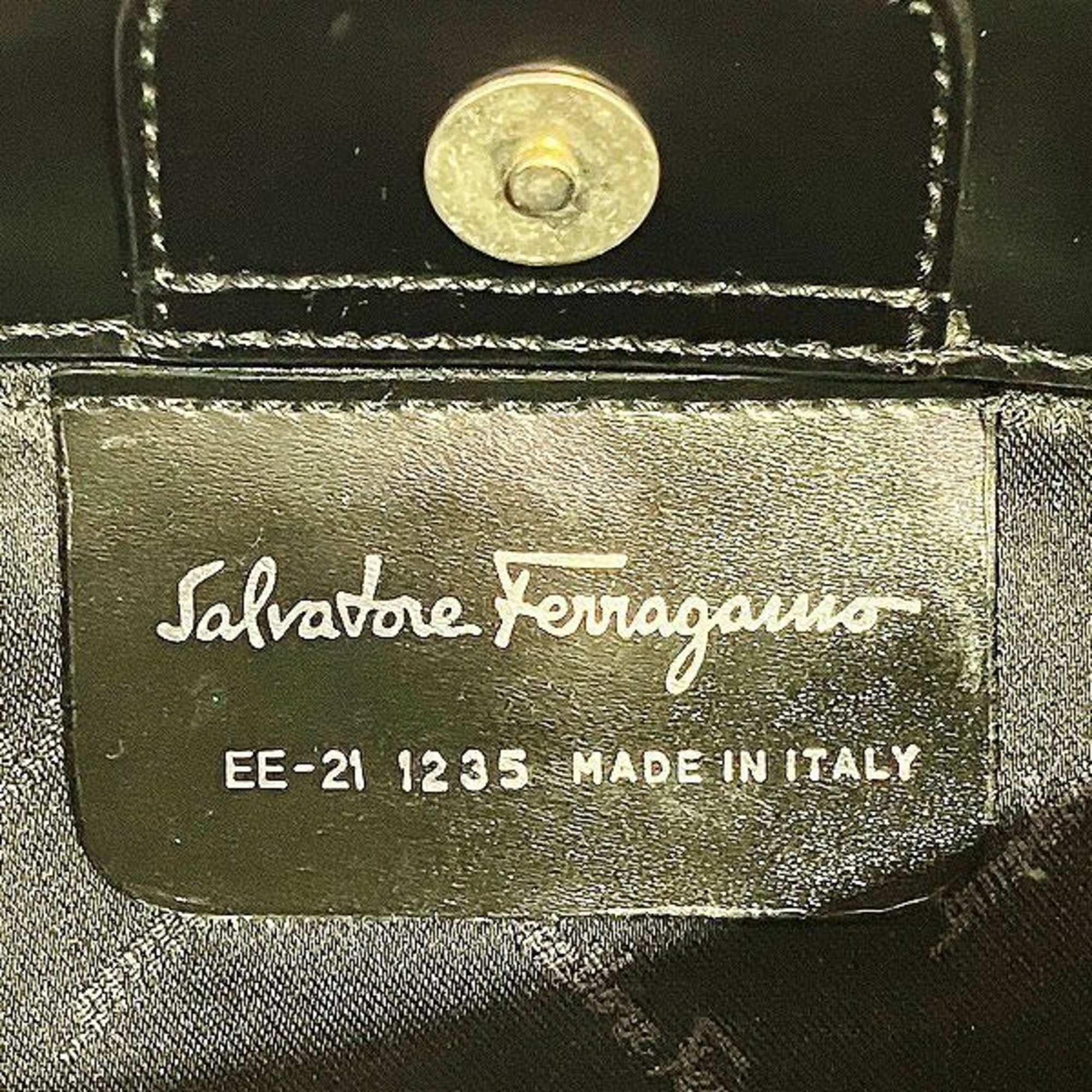 Salvatore Ferragamo Ferragamo Gancini leather embossed mini bag handbag ladies