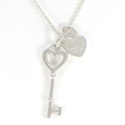 Tiffany Open Heart Key Return Toe Silver Necklace Total Weight Approx. 4.3g 41cm Jewelry