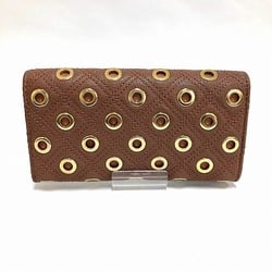 Marc Jacobs Brown Leather Long Wallet Bifold Women's