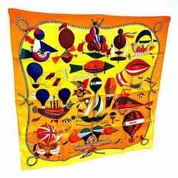 Hermes Carre 90 Madness of the Sky Brand Accessories Muffler/Scarf Women's