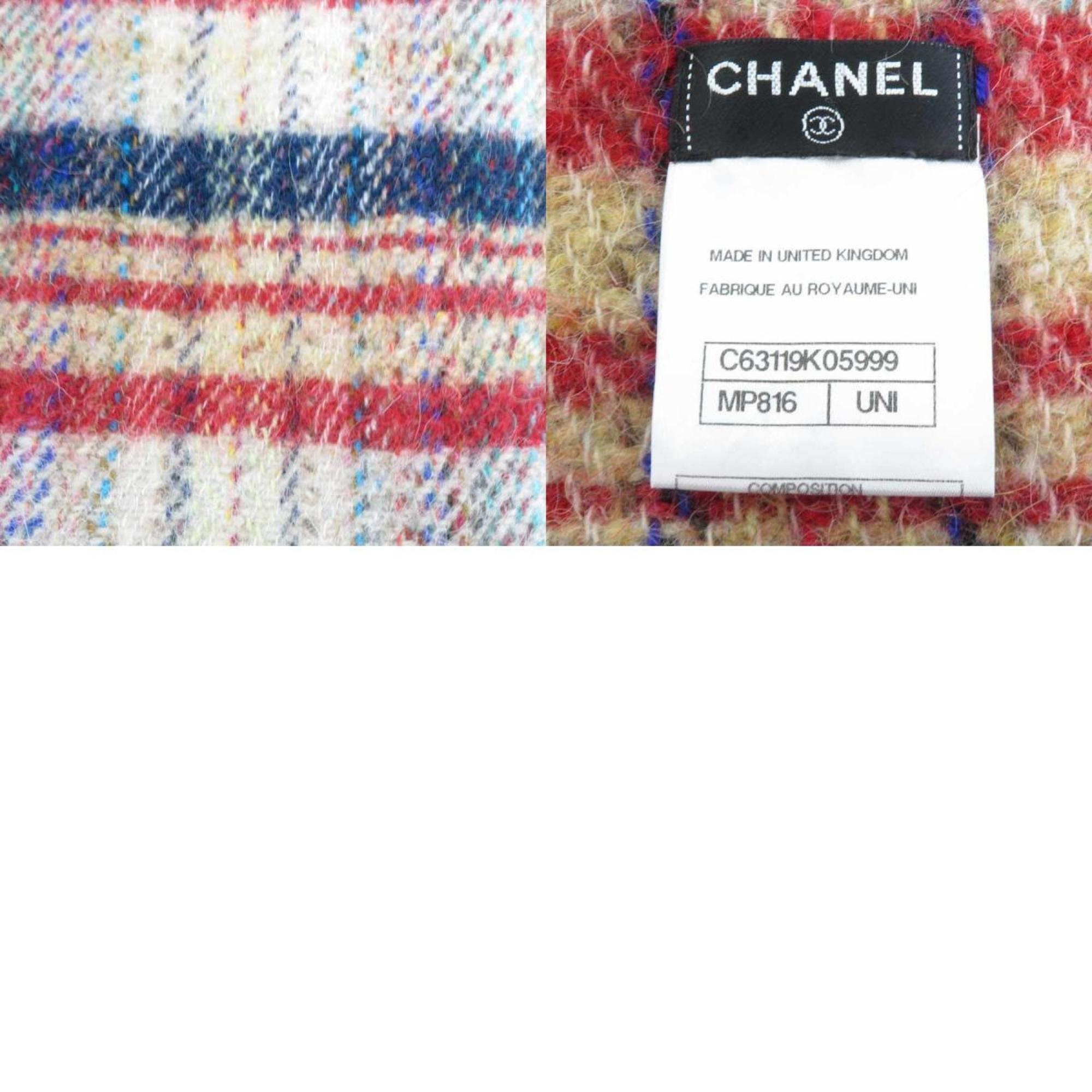 CHANEL Blanket Coco Mark Wool Multicolor Unisex