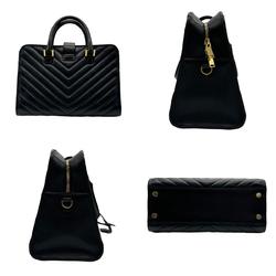Saint Laurent SAINT LAURENT Handbag Shoulder Bag Leather Black Gold Ladies 357397