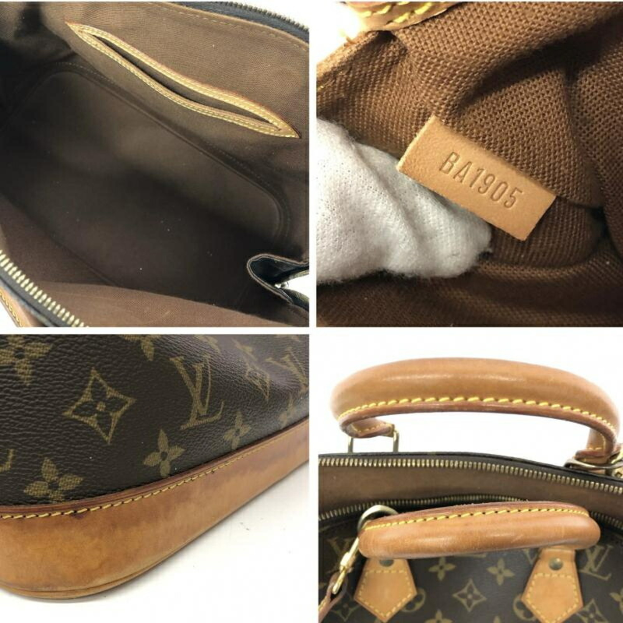 LOUIS VUITTON Alma Handbag M51130 with Strap Louis Vuitton Monogram