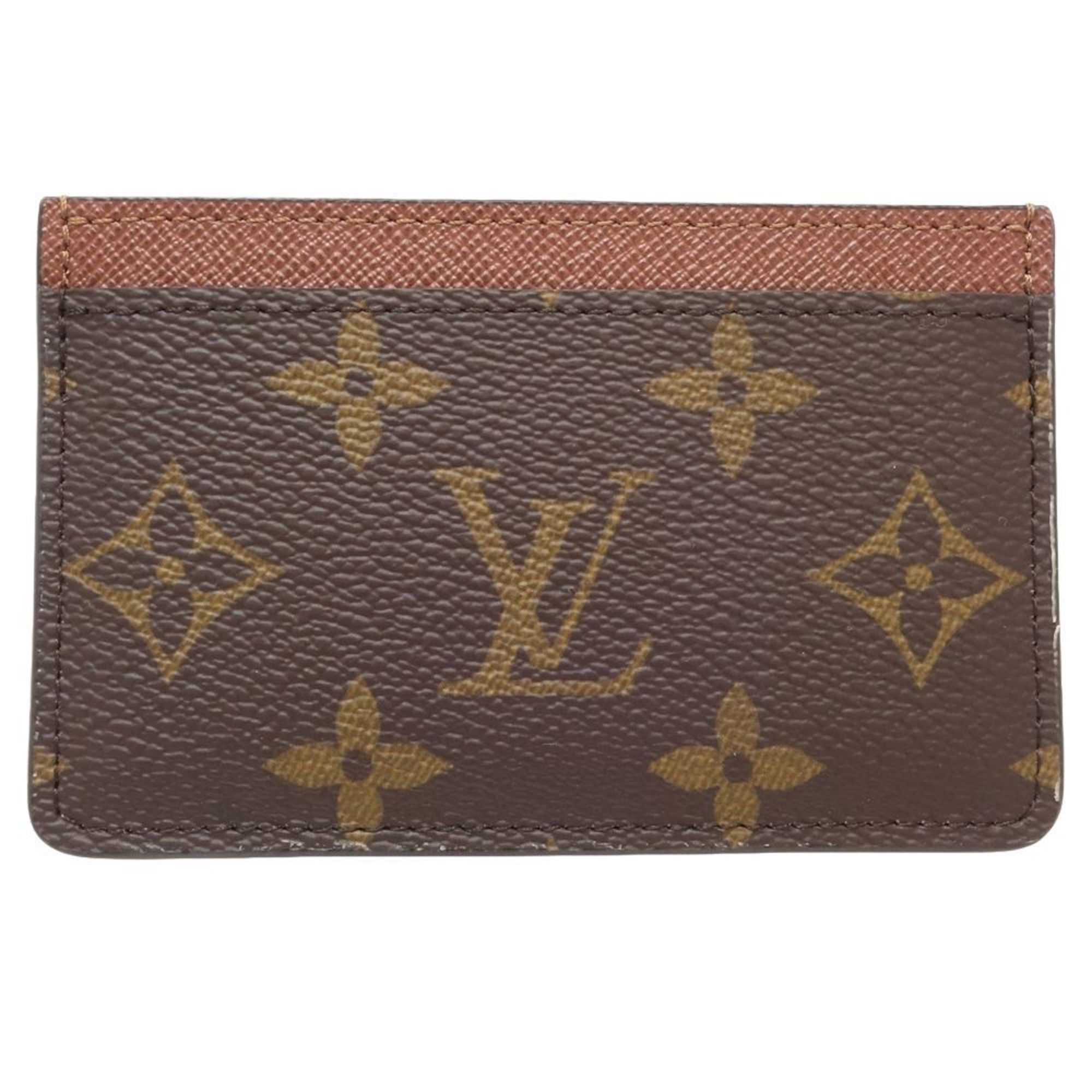 LOUIS VUITTON Monogram Porte Carte Sample M61733 Business Card Holder/Card Case Brown 180294