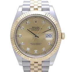 ROLEX Datejust 41 10P Diamond 126333G K18YG Yellow Gold x Stainless Steel Men's Watch 39373