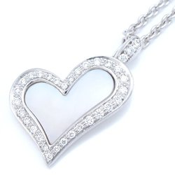 PIAGET Limelight Heart Necklace White Shell Diamond K18WG Gold 291409
