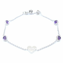 GUCCI Heart Tag Bracelet Amethyst #17 Silver 925 291367