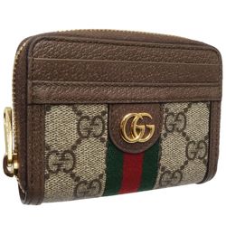GUCCI Gucci Ophidia GG Supreme Business Card Holder/Card Case Wallet 658552 Canvas Beige Ebony 180299