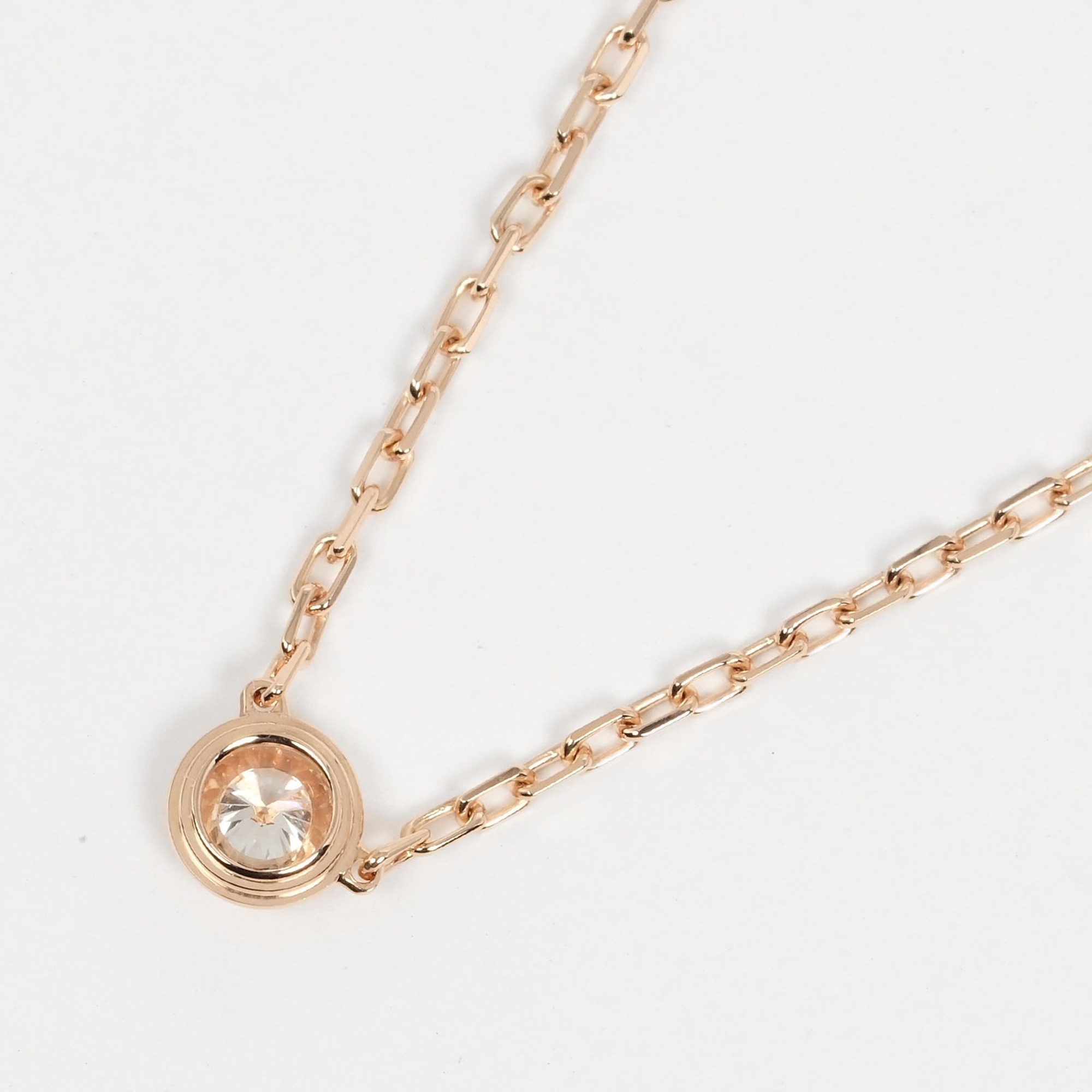 Cartier CARTIER Damour Diamant Leger SM Necklace Top 4.5mm K18 PG Pink Gold Diamond Approx. 2.81g I122924061