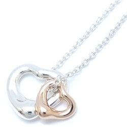 TIFFANY&Co. Tiffany Double Open Heart Necklace Extra Silver 925xK18RG Rose Gold 291351