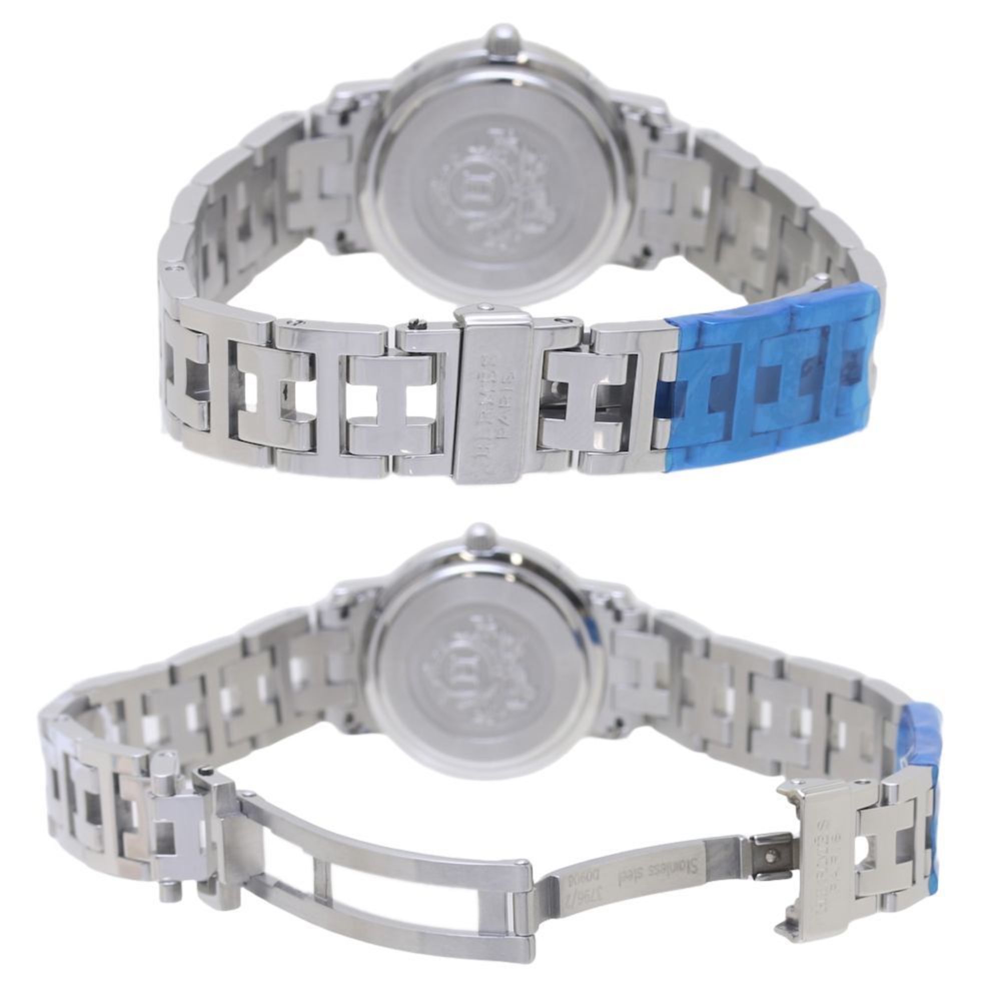 HERMES Clipper Nacre CL4.210.212 3796 Old Buckle Stainless Steel Ladies 130096 Watch
