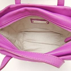 JIMMY CHOO Sarah Star Studded Handbag Leather Purple 251533