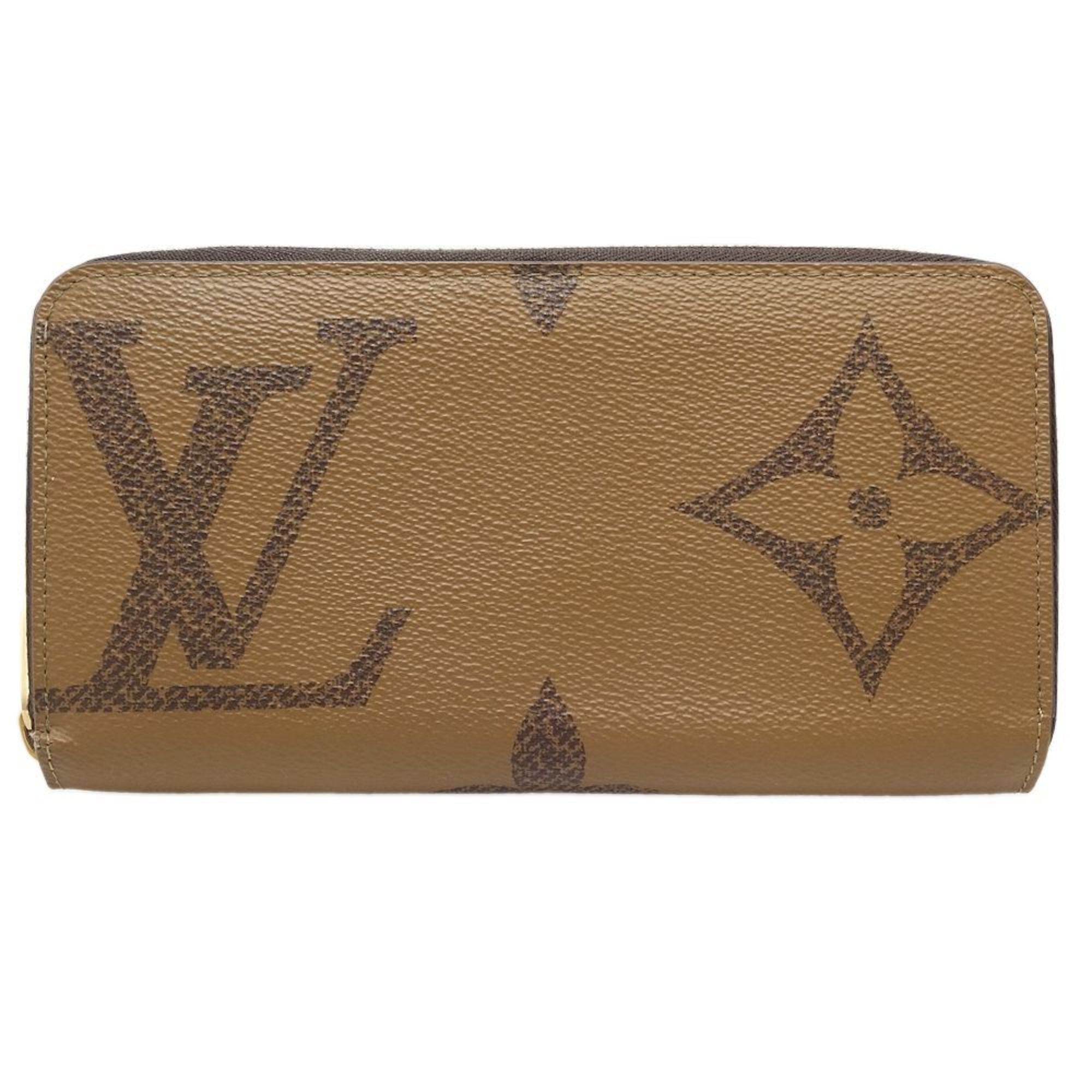 LOUIS VUITTON Zippy Wallet M69353 Long Monogram Giant Reverse Brown 180258