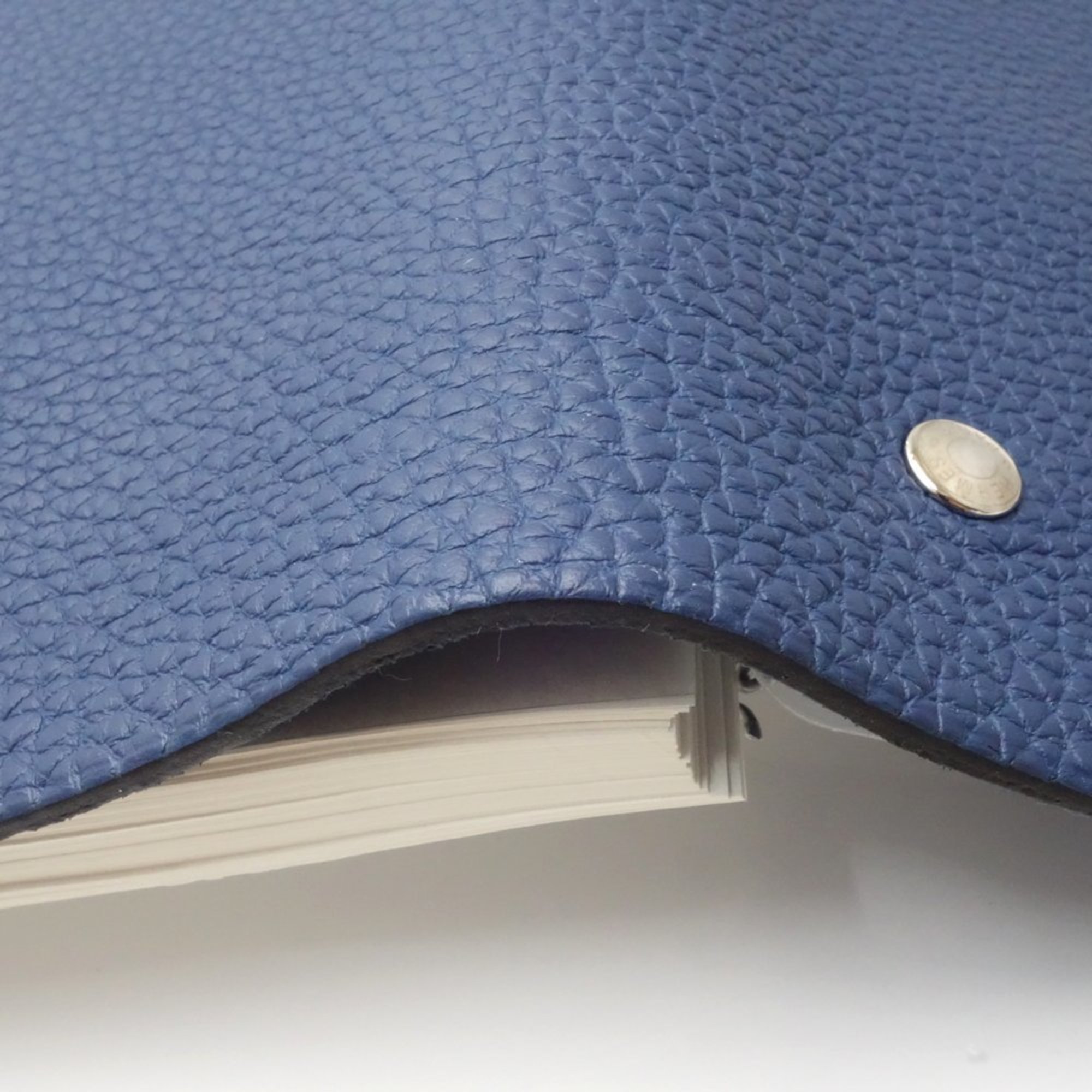 HERMES Ulysse PM Notebook Taurillon Clemence Blue de Malte 180275