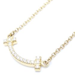 TIFFANY&Co. Tiffany T Smile Necklace Diamond K18YG Yellow Gold 291406