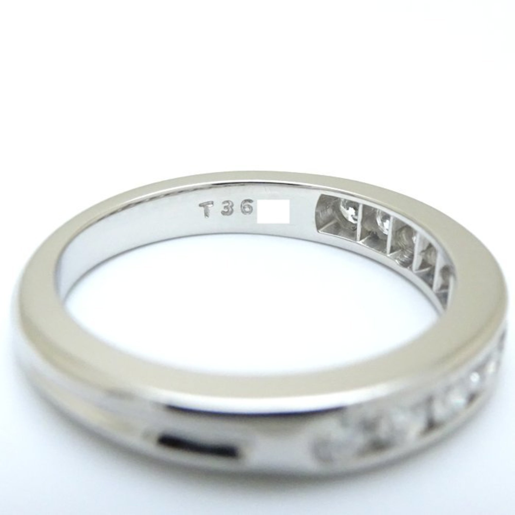 TIFFANY&Co. Tiffany Half Circle Diamond Ring 11 Diamonds Pt950 Platinum 291385