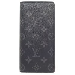 LOUIS VUITTON Portefeuil Brazza M61697 Long Wallet Monogram Eclipse Black 180293