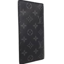 LOUIS VUITTON Portefeuil Brazza M61697 Long Wallet Monogram Eclipse Black 180293