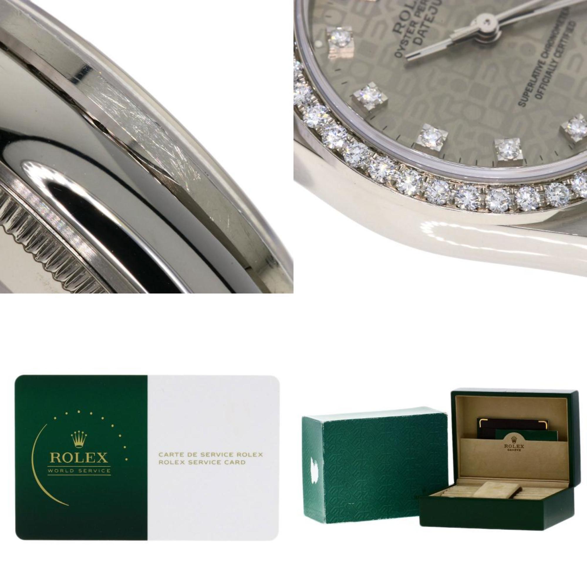 Rolex 68289G Datejust Bezel Belt Center Diamond Manufacturer Complete Watch K18 White Gold K18WG Boys ROLEX