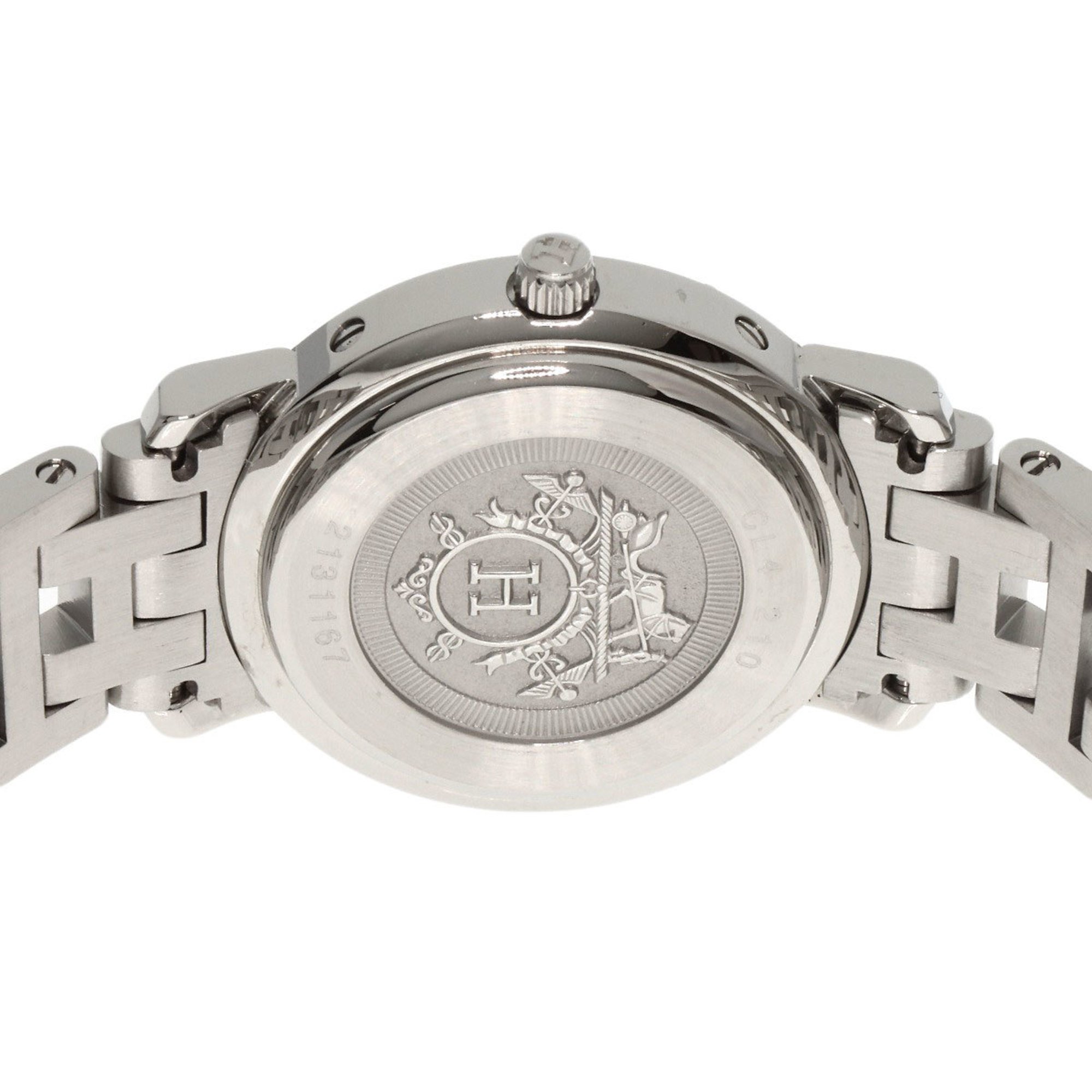 Hermes CL4.210 Clipper Nacle Watch Stainless Steel SS Ladies HERMES