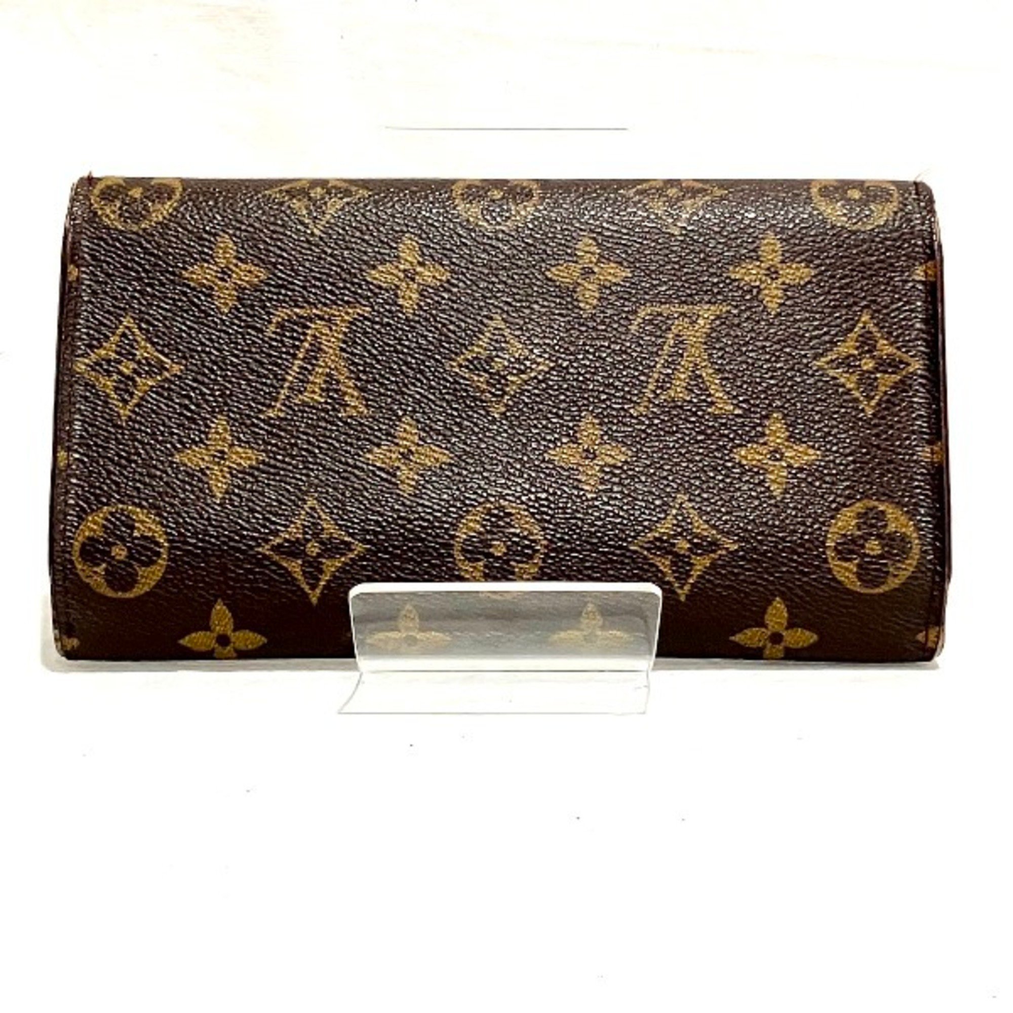 Louis Vuitton Monogram Portefeuille International M61217 Trifold Wallet Long Women's
