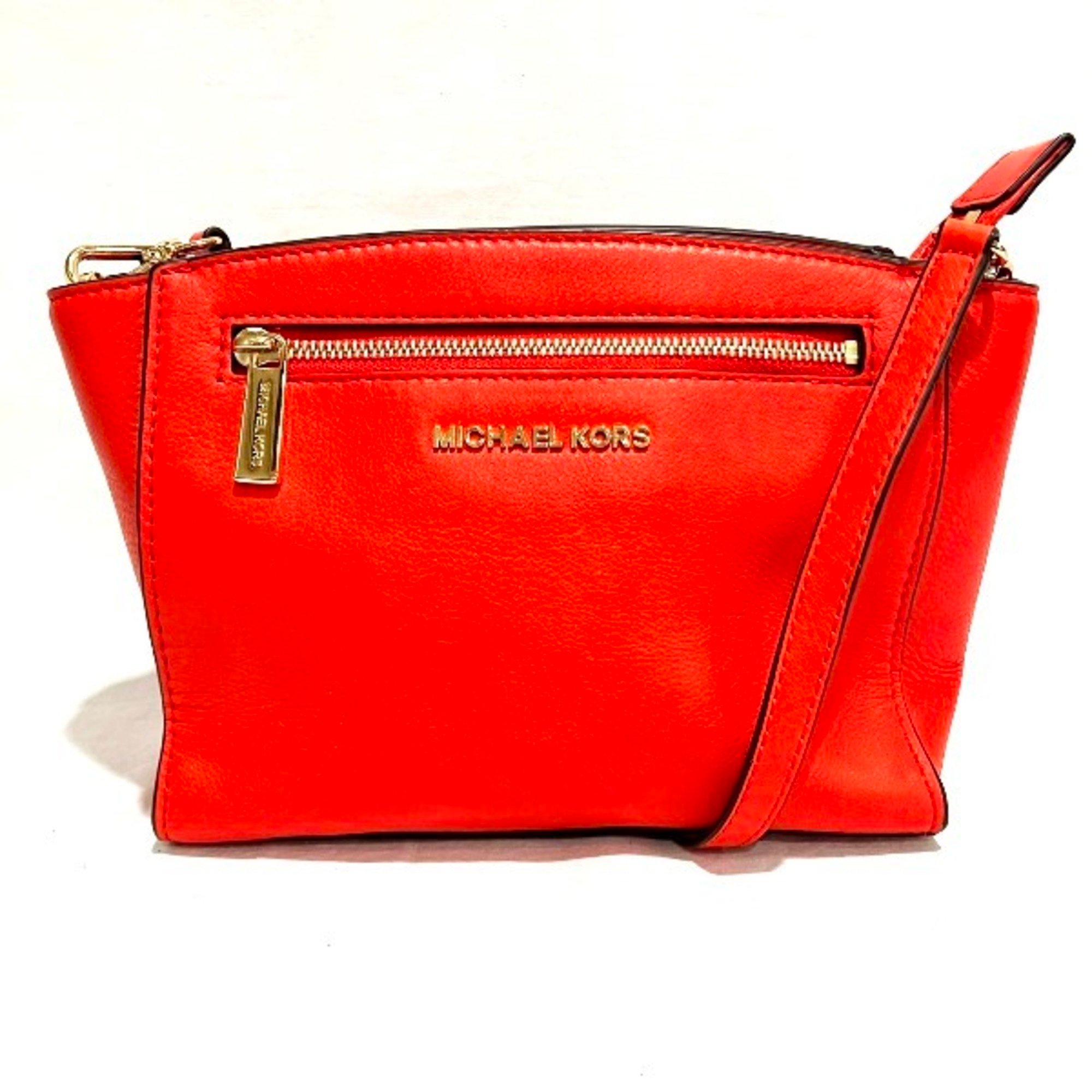 Michael Kors Leather Mandarin Orange Bag Shoulder Women's