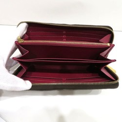 Louis Vuitton Monogram Zippy Wallet M41895 Fuchsia Round Zipper Long Women's