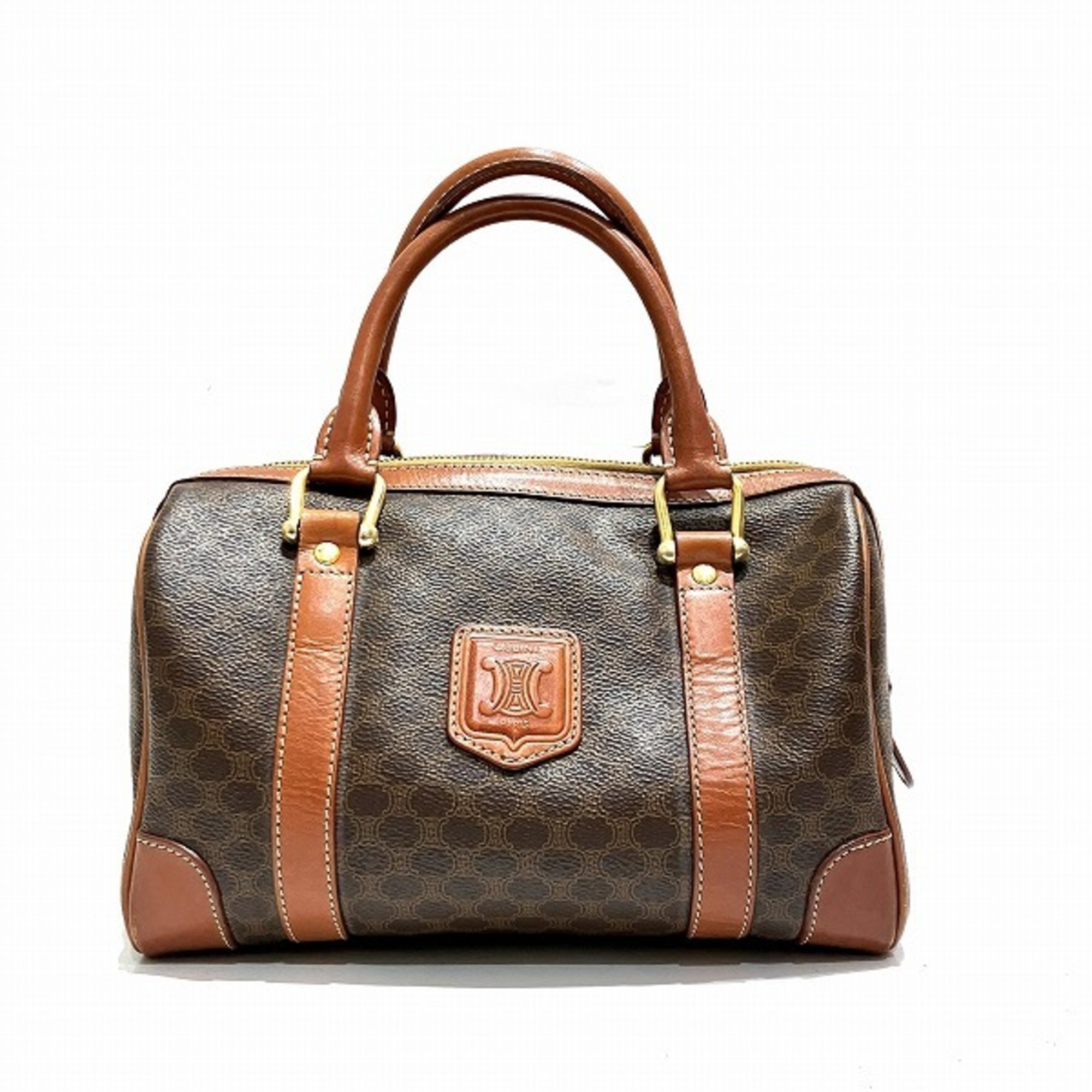 CELINE Macadam pattern bag handbag mini Boston ladies