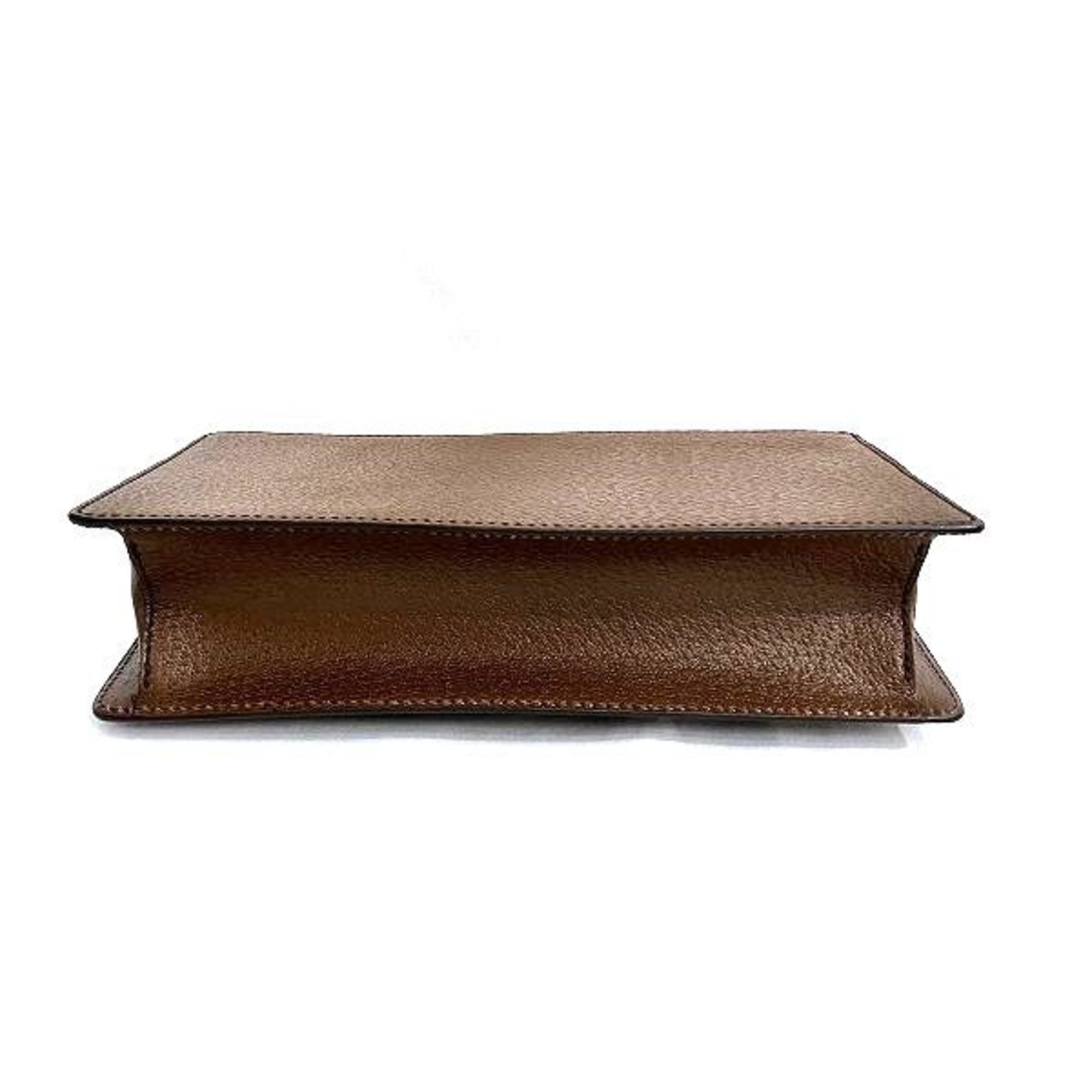 Salvatore Ferragamo Ferragamo EO-245535 Brown Leather Bag Clutch Men's