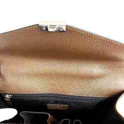 Salvatore Ferragamo Ferragamo EO-245535 Brown Leather Bag Clutch Men's