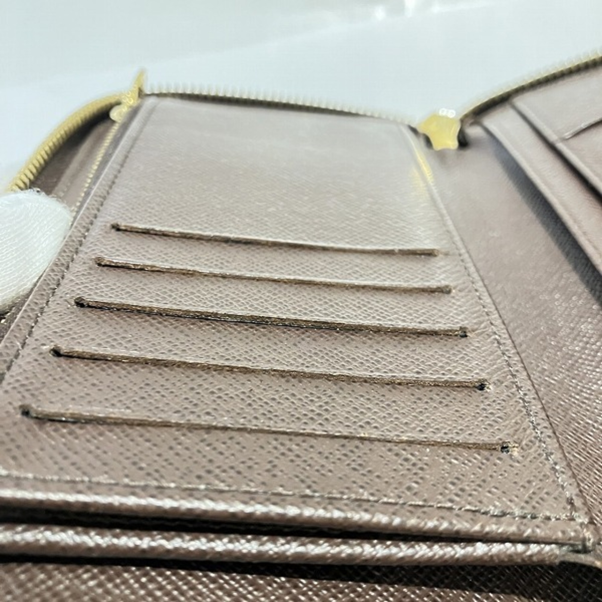Louis Vuitton Damier Zippy Compact N60028 Wallet Long Men's Women's