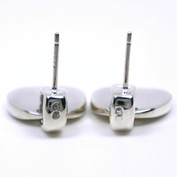 CHANEL plate earrings oval silver 925 approx. 8.1g with logo ladies I211723058
