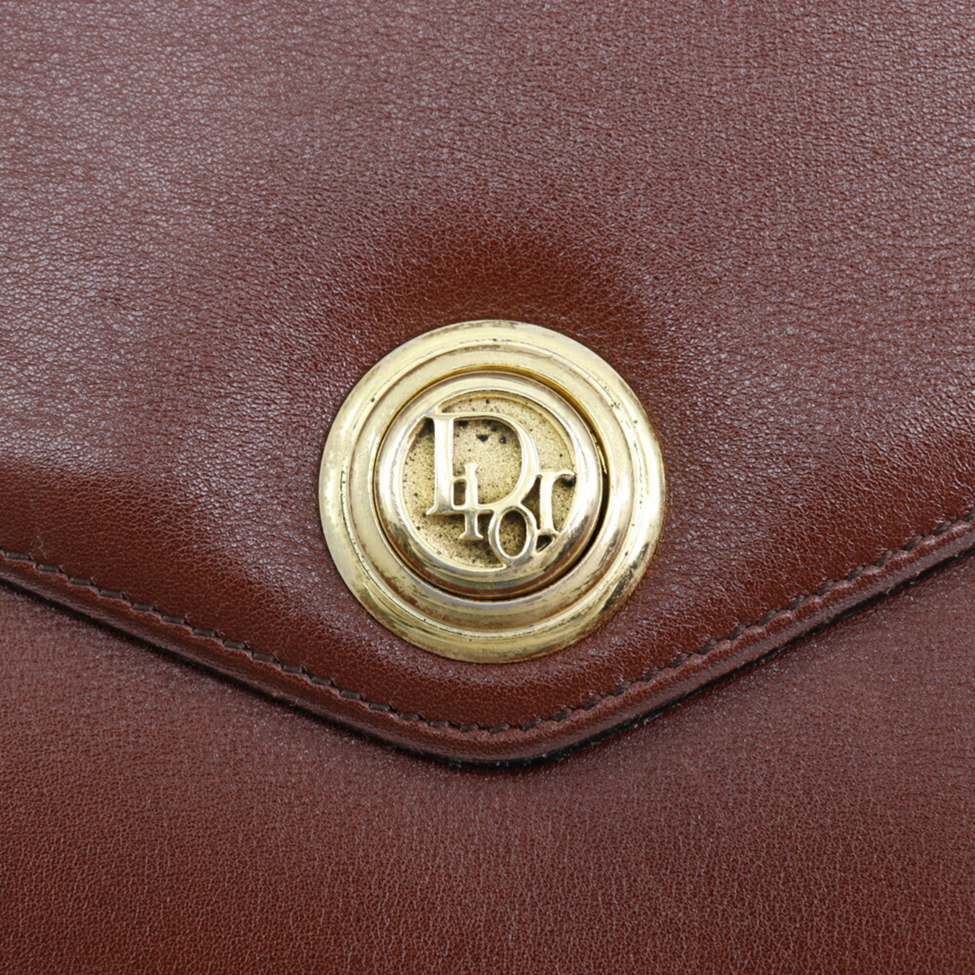 Christian Dior Shoulder Bag Leather A5 Flap Women's I120824010