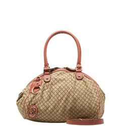 Gucci Diamante Sookie Handbag Shoulder Bag 2WAY 223974 Beige Pink Canvas Leather Ladies GUCCI