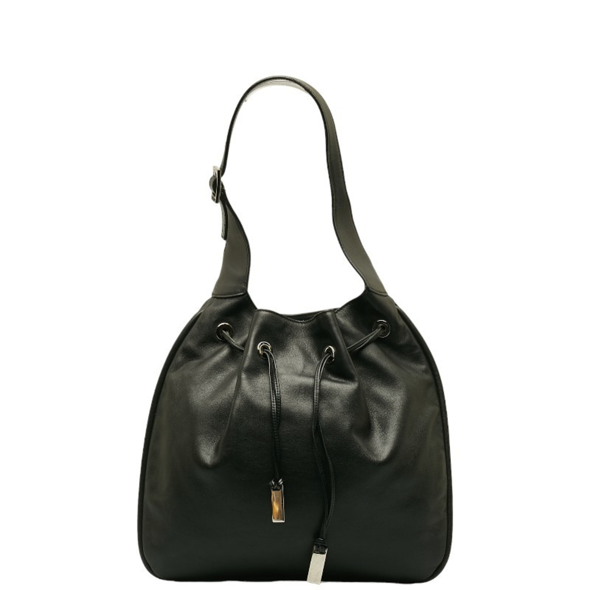 Gucci shoulder bag 001 4030 black leather ladies GUCCI