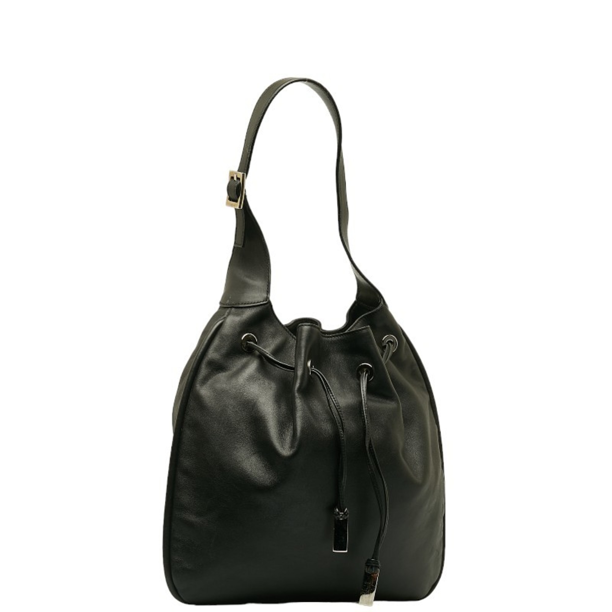 Gucci shoulder bag 001 4030 black leather ladies GUCCI