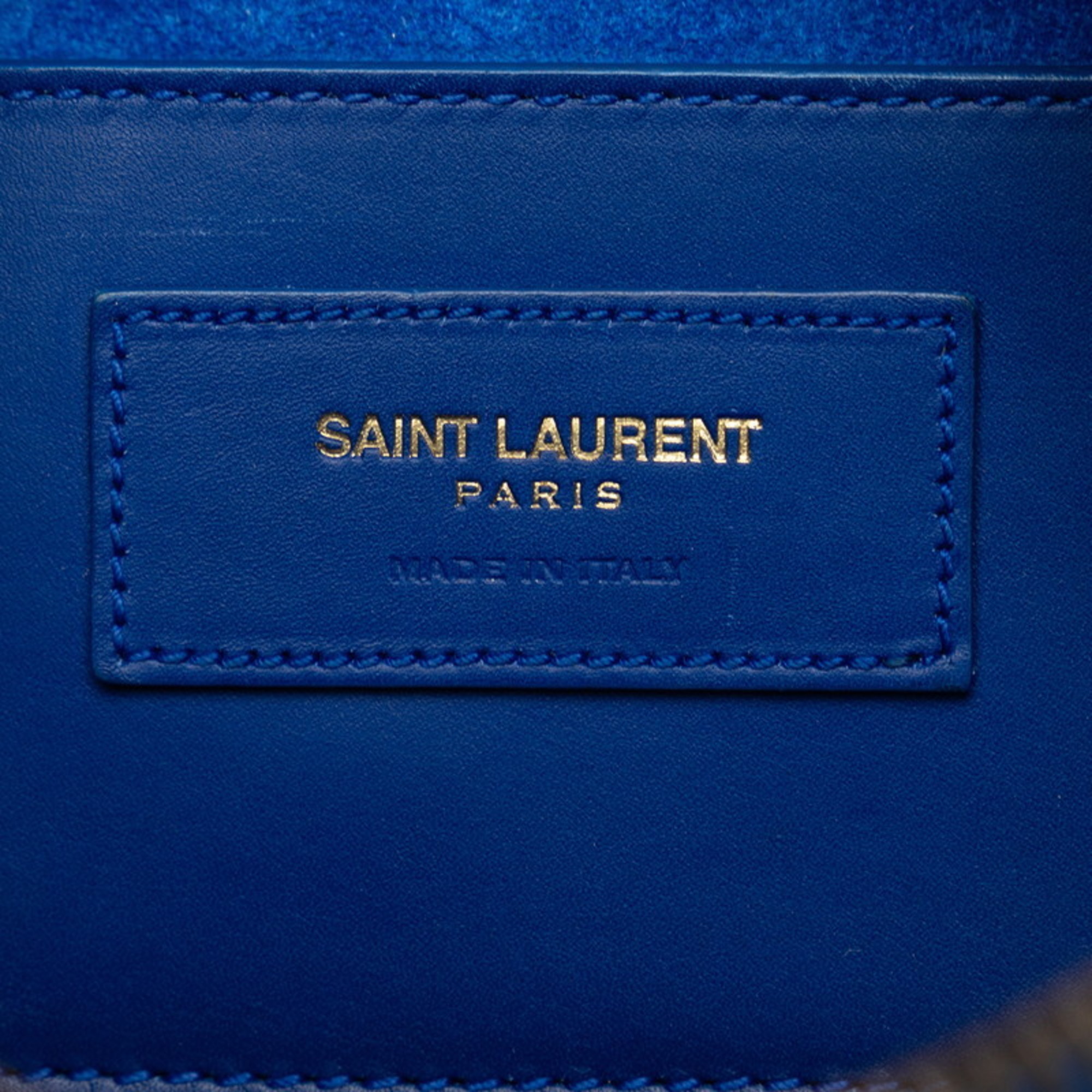 Saint Laurent Baby Duffle Handbag Shoulder Bag 330958 Blue Leather Women's SAINT LAURENT