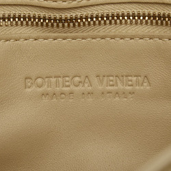 Bottega Veneta Cassette Shoulder Bag Beige Patent Leather Women's BOTTEGAVENETA