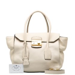 Prada Handbag Shoulder Bag BN2673 White Leather Women's PRADA