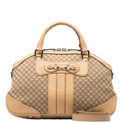 Gucci Diamante Horsebit Handbag Shoulder Bag 247286 Beige Canvas Leather Ladies GUCCI