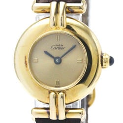 CARTIER Must Colisee Vermeil Gold Plated Quartz Ladies Watch W1008554