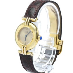 CARTIER Must Colisee Vermeil Gold Plated Quartz Ladies Watch W1008554