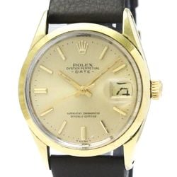 Vintage ROLEX Oyster Perpetual Date 1550 Gold Plated Automatic Watch BF568946
