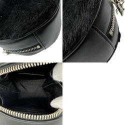 Saint Laurent SAINT LAURENT Shoulder Bag Pochette Leather/Haraco Black Ladies 357400
