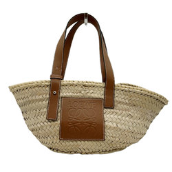LOEWE Handbag Basket Bag Small Straw/Leather Tan Women's