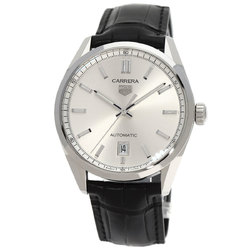 TAG Heuer WBN21111 Carrera Date Watch Stainless Steel Leather Men's HEUER