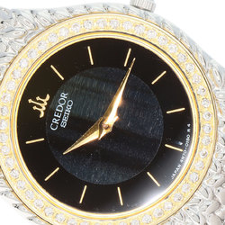Seiko 4N70-0170 Diamond Bezel Watch Stainless Steel SS K18YGx Ladies SEIKO