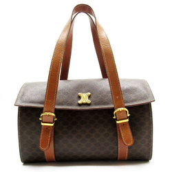 Celine CELINE Handbag Macadam PVC/Leather Brown Gold Ladies