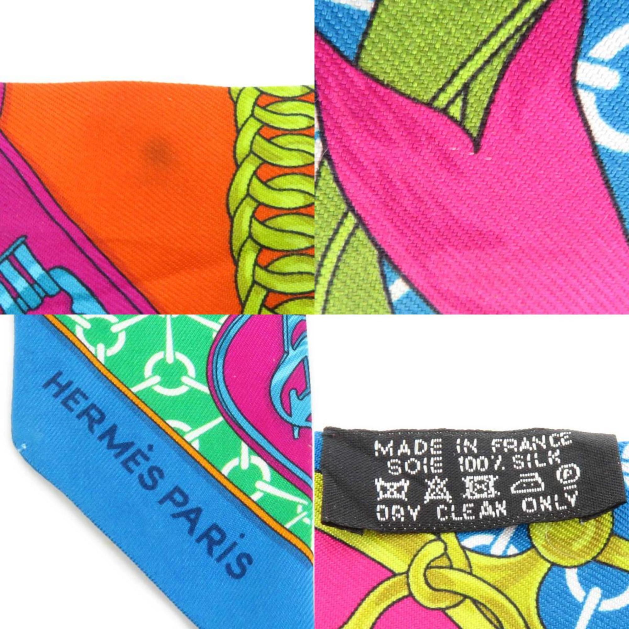 Hermes HERMES Scarf Muffler Twilly Silk Multicolor Women's