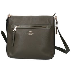 COACH 34823 Leather Square Shoulder Bag Khaki Ladies